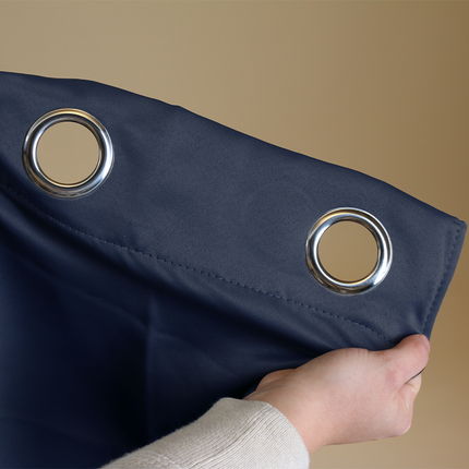 Fresh and Co Gordijnen Verduisterend & Isolerend - Haken of Ringen - Navy