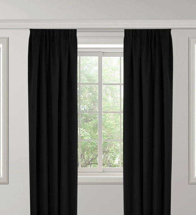 Fresh and Co Gordijnen Verduisterend & Isolerend - Haken of Ringen - Zwart