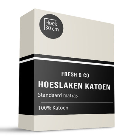 Fresh and Co Hoeslaken Katoen - Creme - Verkoelend