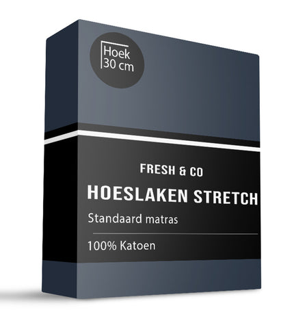 Fresh and Co Hoeslaken - Katoen Jersey Stretch - Navy