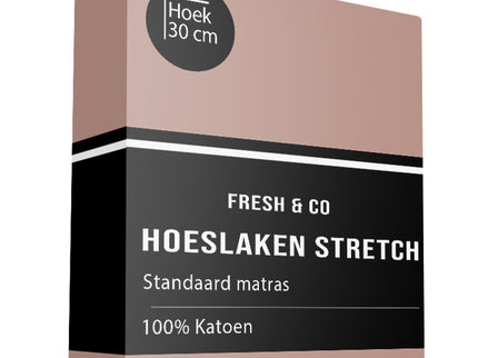 Fresh and Co Hoeslaken - Katoen Jersey Stretch - Terra
