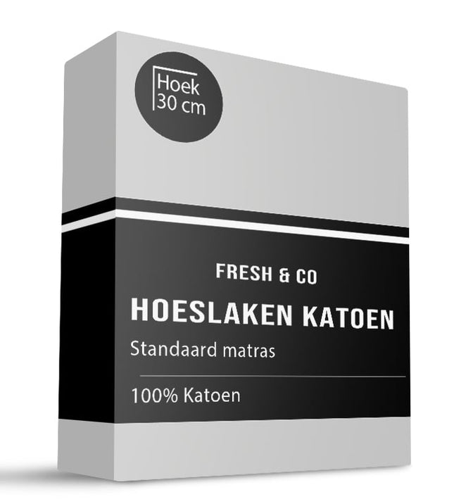 Fresh and Co Hoeslaken Katoen - Lichtgrijs - Verkoelend