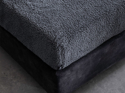 Teddy Dekbedovertrek + Hoeslaken - Antraciet