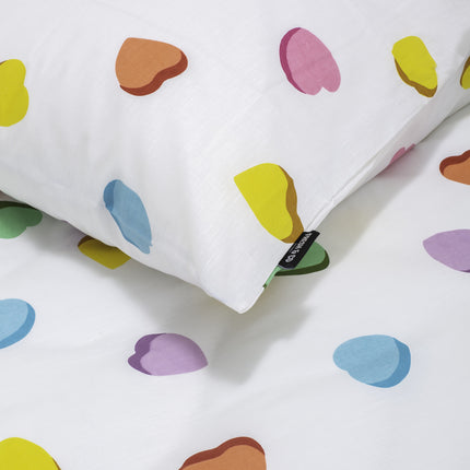 Fresh and Co  Kids Dekbedovertrek Candy Hearts