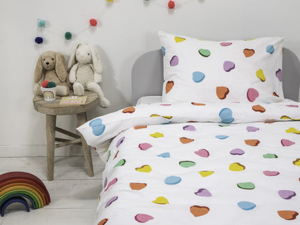 Fresh and Co  Kids Dekbedovertrek Candy Hearts