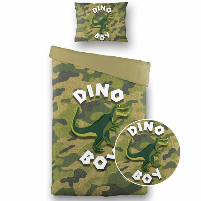 Fresh and Co  Kids Dekbedovertrek Dino Army