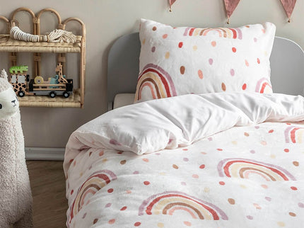 Fresh and Co  Kids Dekbedovertrek Fleece - Rainbow