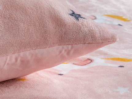 Fresh and Co  Kids Dekbedovertrek Fleece - Unicorn