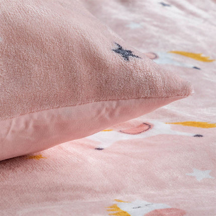 Fresh and Co  Kids Dekbedovertrek Fleece - Unicorn