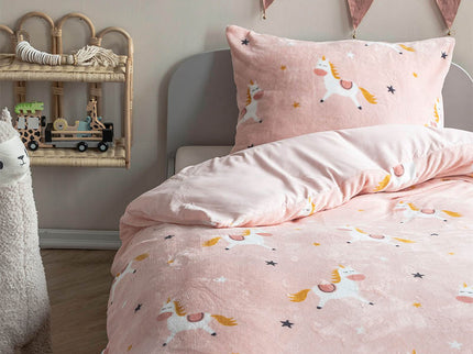 Fresh and Co  Kids Dekbedovertrek Fleece - Unicorn