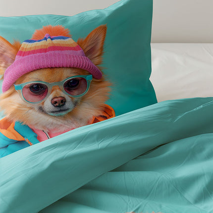 Fresh and Co  Kids Dekbedovertrek Katoen - Animal Couture - Hond