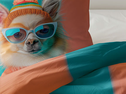 Fresh and Co  Kids Dekbedovertrek Katoen - Animal Couture - Lama