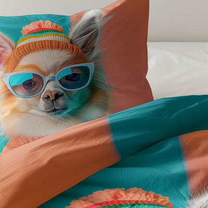 Fresh and Co  Kids Dekbedovertrek Katoen - Animal Couture - Lama