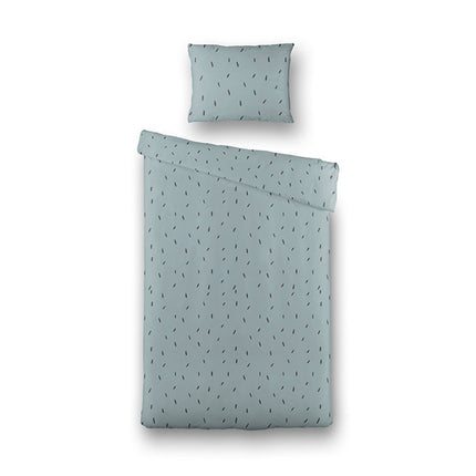 Fresh and Co  Kids Dekbedovertrek Katoen - Mini Stripes - Blauw