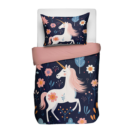 Fresh and Co  Kids Dekbedovertrek Katoen - Pegasus