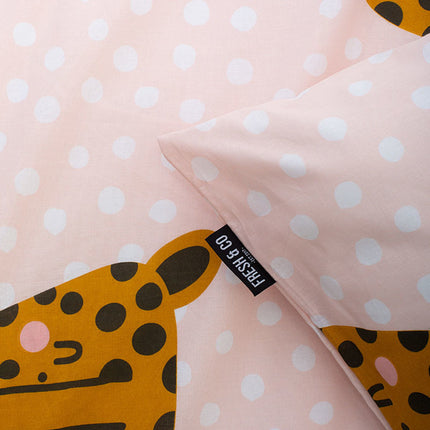 Fresh and Co  Kids Dekbedovertrek Katoen - Pink Panther