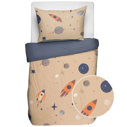 Fresh and Co  Kids Dekbedovertrek Katoen - Retrospace