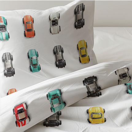 Fresh and Co  Kids Dekbedovertrek Katoen - Roadsters