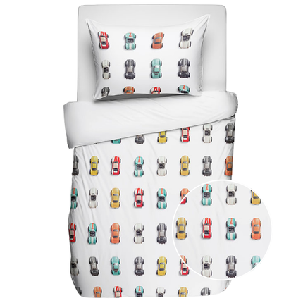 Fresh and Co  Kids Dekbedovertrek Katoen - Roadsters