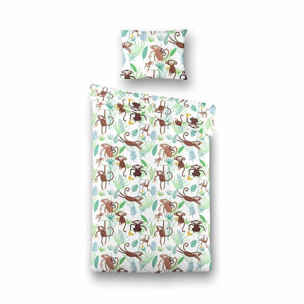 Fresh and Co  Kids Dekbedovertrek Monkey Mania