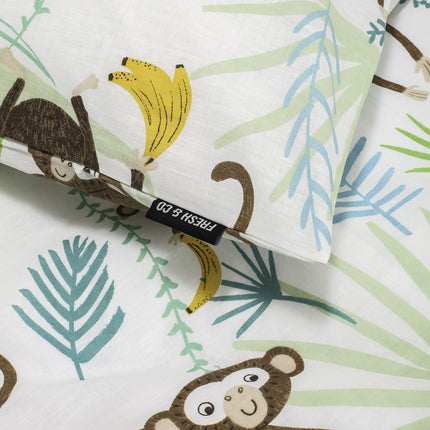 Fresh and Co  Kids Dekbedovertrek Monkey Mania