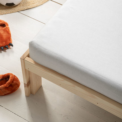 Fresh and Co  Kids Kinder Hoeslaken katoen - Creme