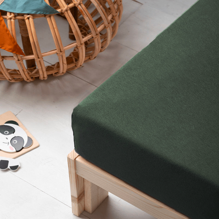 Fresh and Co  Kids Kinder hoeslaken - stretch - Groen