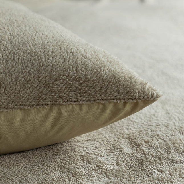 Fresh and Co Kussenslopen Teddy: 2-PACK - Olijfgroen