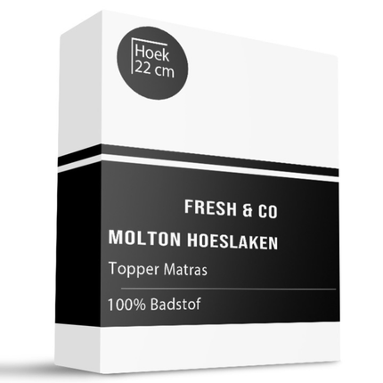 Fresh and Co Molton Hoeslaken Badstof Waterdicht - Topper