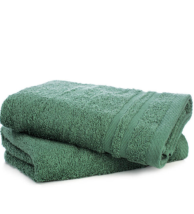 2-PACK Handdoek Katoen - Donkergroen