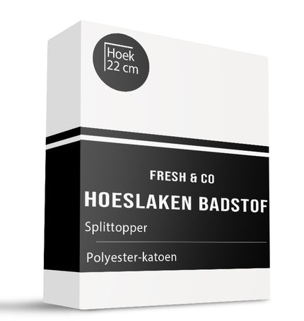 Fresh and Co Splittopper Hoeslaken - Badstof