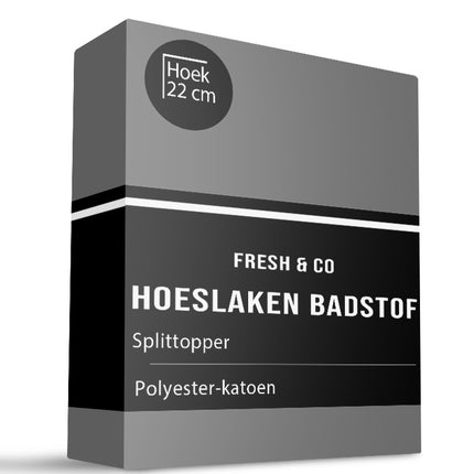 Fresh and Co Splittopper Hoeslaken - Badstof