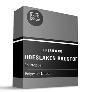 Fresh and Co Splittopper Hoeslaken - Badstof
