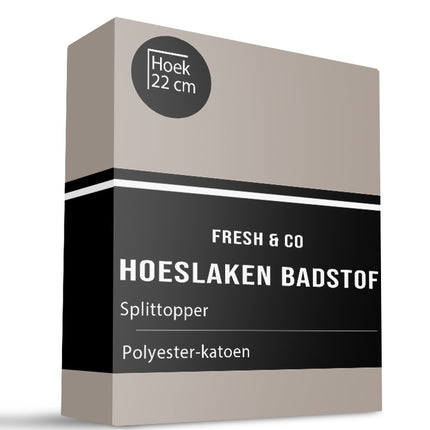 Fresh and Co Splittopper Hoeslaken - Badstof