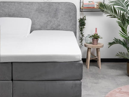 Fresh and Co Splittopper Hoeslaken - Flanel - Wit