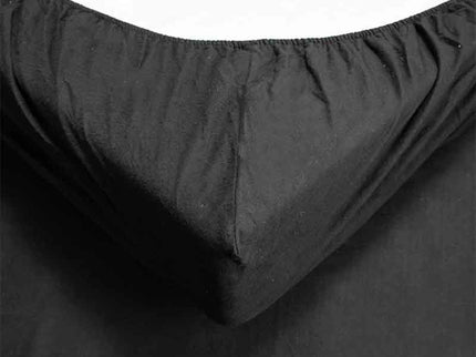 Fresh and Co Splittopper Hoeslaken - Flanel - Zwart