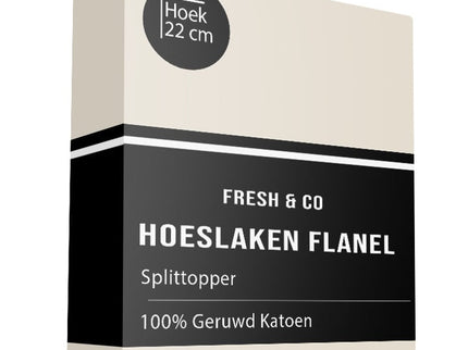 Fresh and Co Splittopper Hoeslaken - Flanel