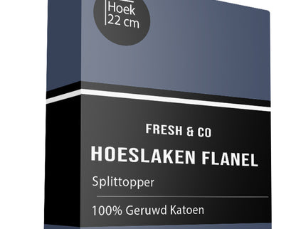 Fresh and Co Splittopper Hoeslaken - Flanel