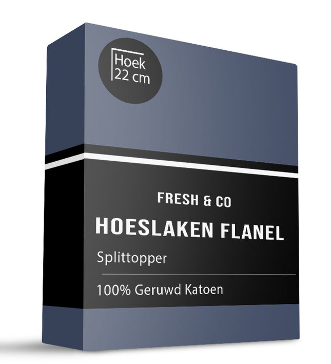 Fresh and Co Splittopper Hoeslaken - Flanel