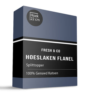 Fresh and Co Splittopper Hoeslaken - Flanel