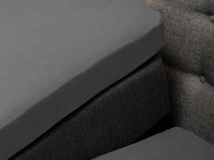 Splittopper Hoeslaken - Katoen - Antraciet