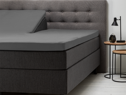 Splittopper Hoeslaken - Katoen - Antraciet