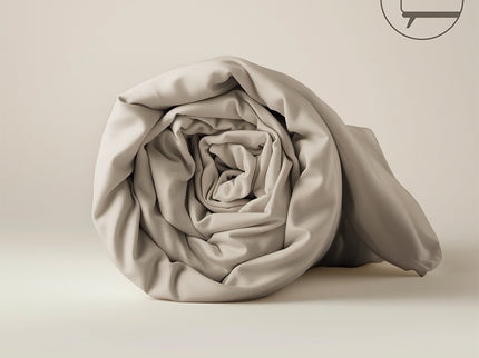 Fresh and Co Splittopper Hoeslaken - Katoen Flanel - Taupe