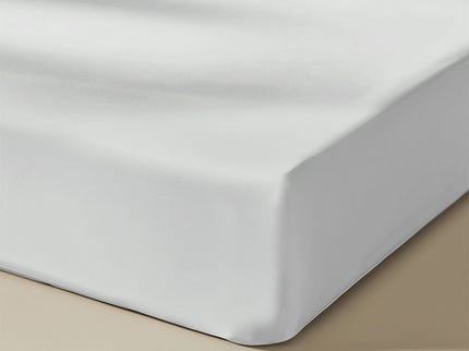 Fresh and Co Splittopper Hoeslaken - Katoen Flanel - Wit