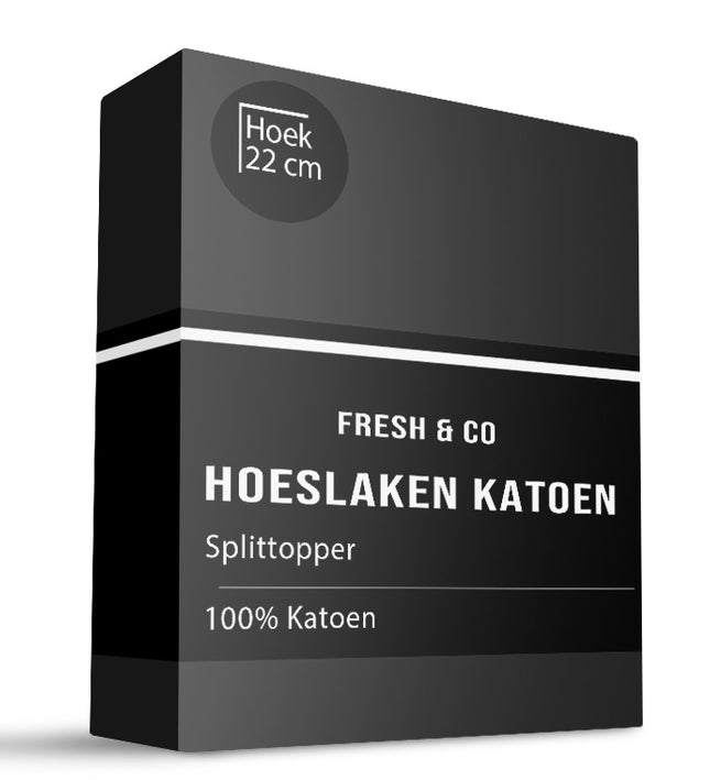 Eleganzzz Splittopper Hoeslaken Perkal Katoen - wit Eleganzzz Splittopper Hoeslaken Perkal Katoen - wit