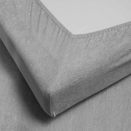 Fresh and Co Topper Hoeslaken - Badstof - Lichtgrijs