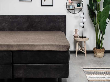 Fresh and Co Topper Hoeslaken - Badstof - Taupe