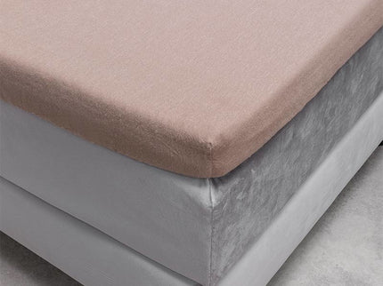 Fresh and Co Topper  Hoeslaken - Flanel - Taupe