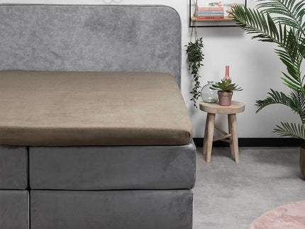 Fresh and Co Topper Hoeslaken - Flanel - Truffel