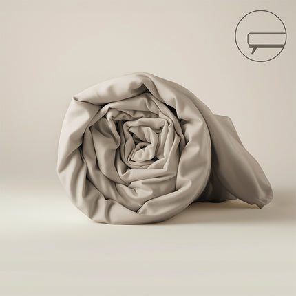 Fresh and Co Topper Hoeslaken - Katoen Flanel - Taupe